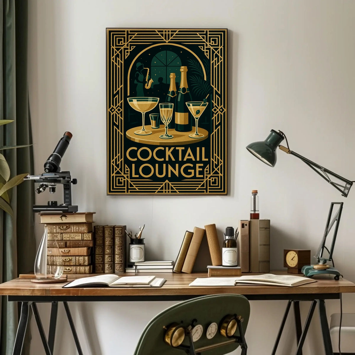 Art Deco Cocktail Lounge Poster