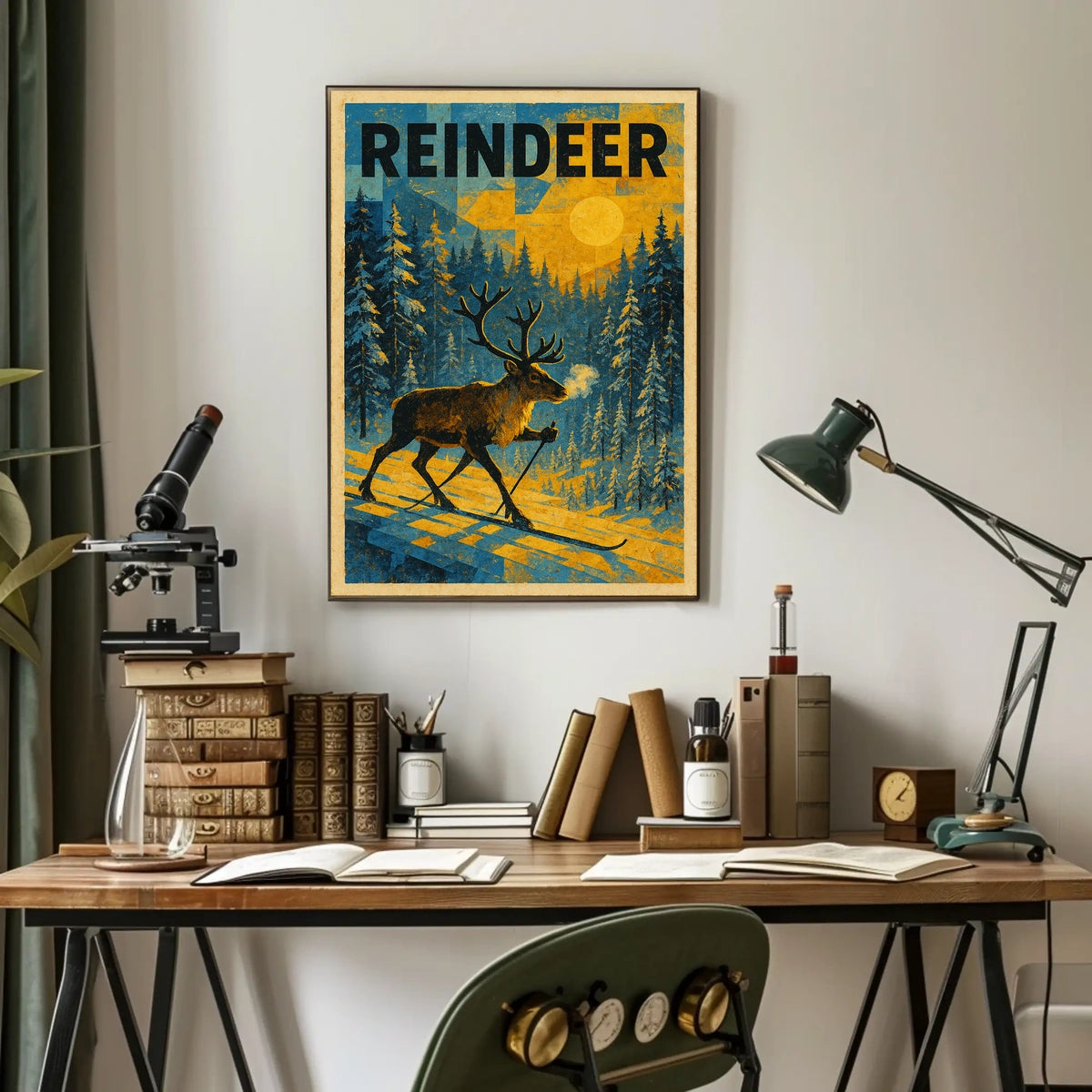 Reindeer In Winter Wonderland Poster