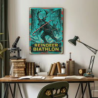 Reindeer Biathlon Poster