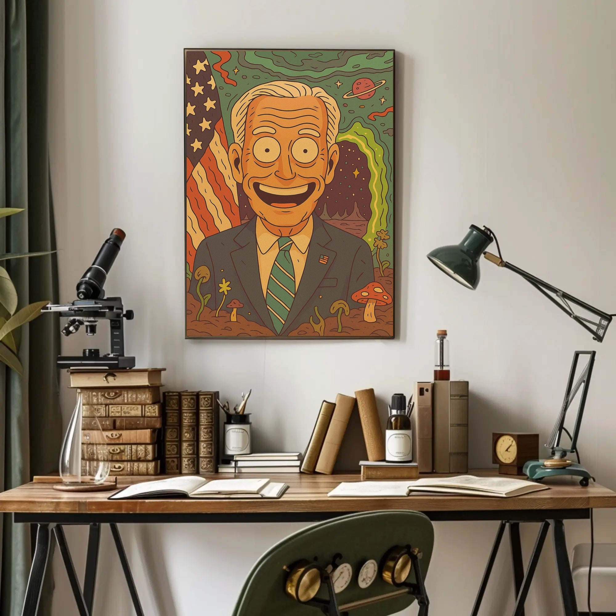 Cosmic Presidential Portrait Poster PosterGoat