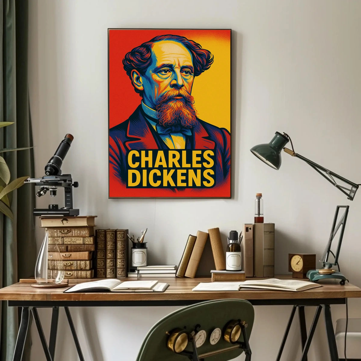 Charles Dickens Portrait Poster