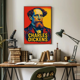 Charles Dickens Portrait Poster