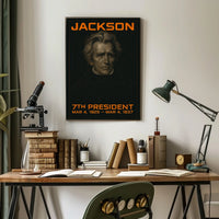 Andrew Jackson 7th President of the United States Techno Schematic Poster