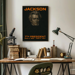 Andrew Jackson 7th President of the United States Techno Schematic Poster