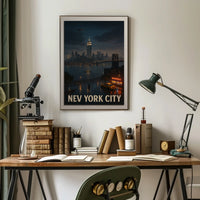 New York City Nightscape Poster