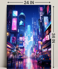 Neon Cityscape Poster