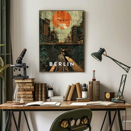 Urban Sunset in Berlin Poster