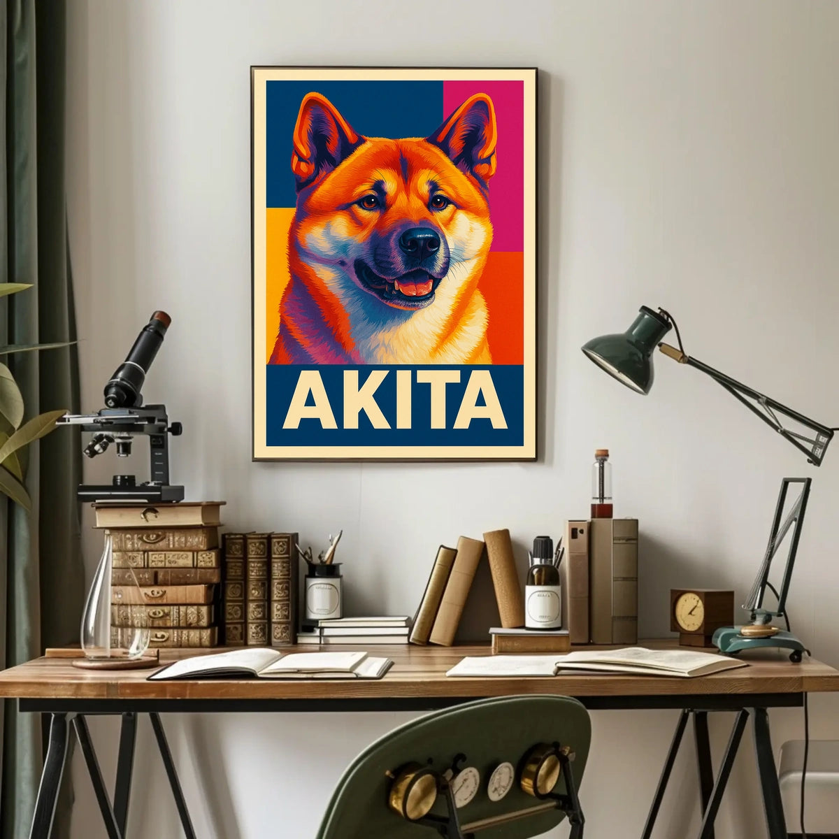 Akita Portrait Poster