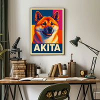 Akita Portrait Poster