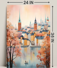 Autumn In The Cityscape Poster