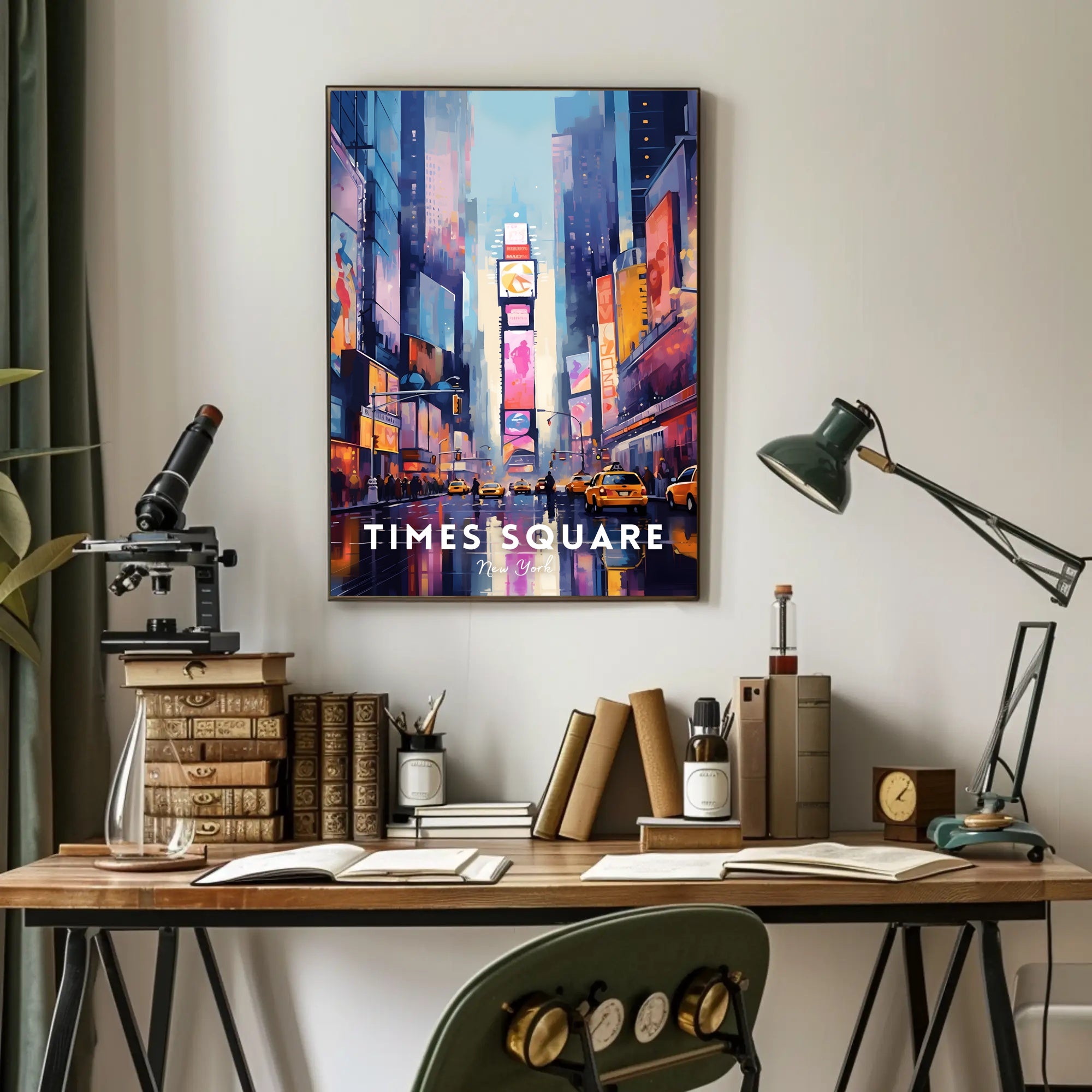 Times Square Vibrant Cityscape Art Print Urban or Cityscape Poster