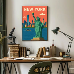 Flat Graphic NYC Poster Museum Quality Print for City Fans