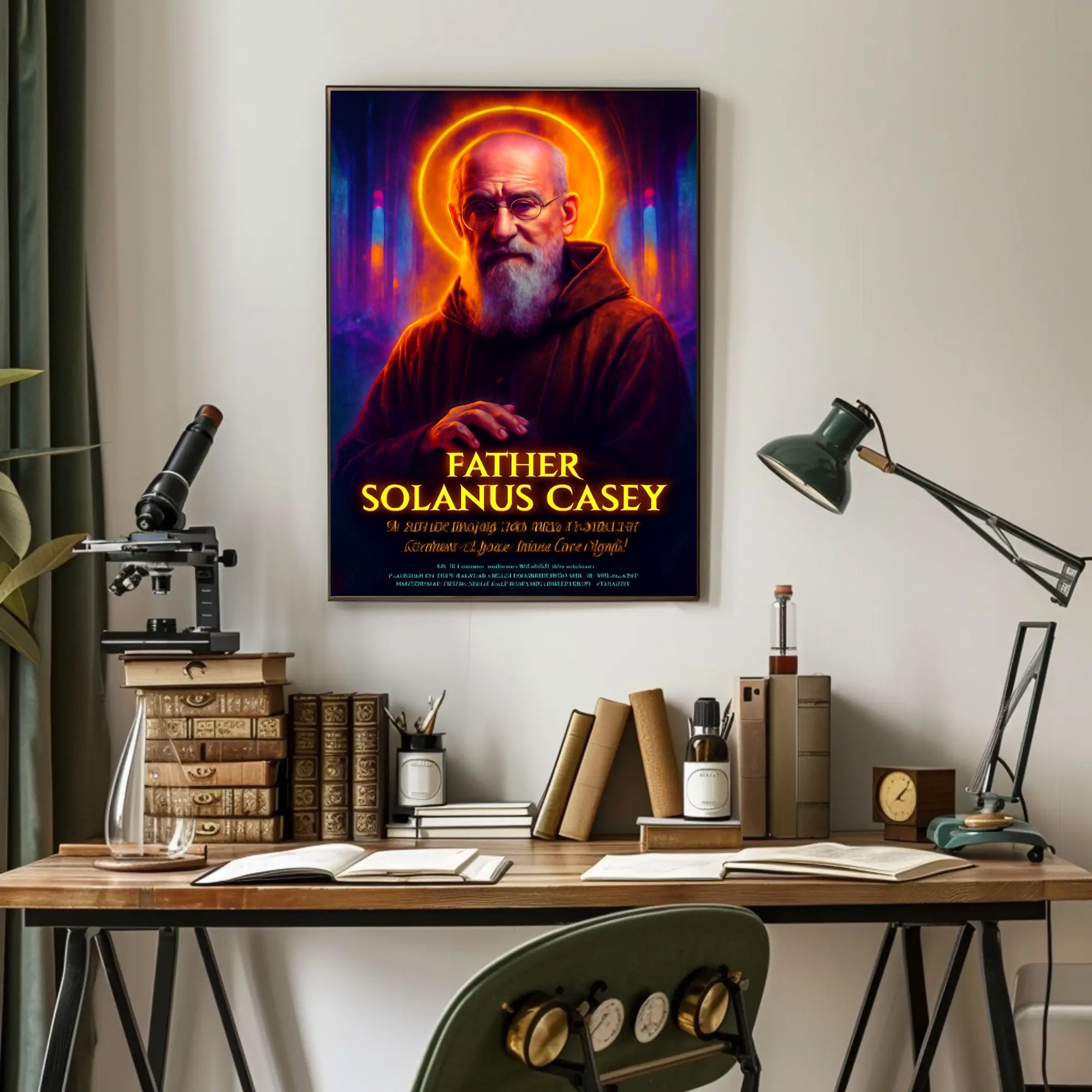 Father Solanus Casey Inspirational Religious Artwork Poster PosterGoat