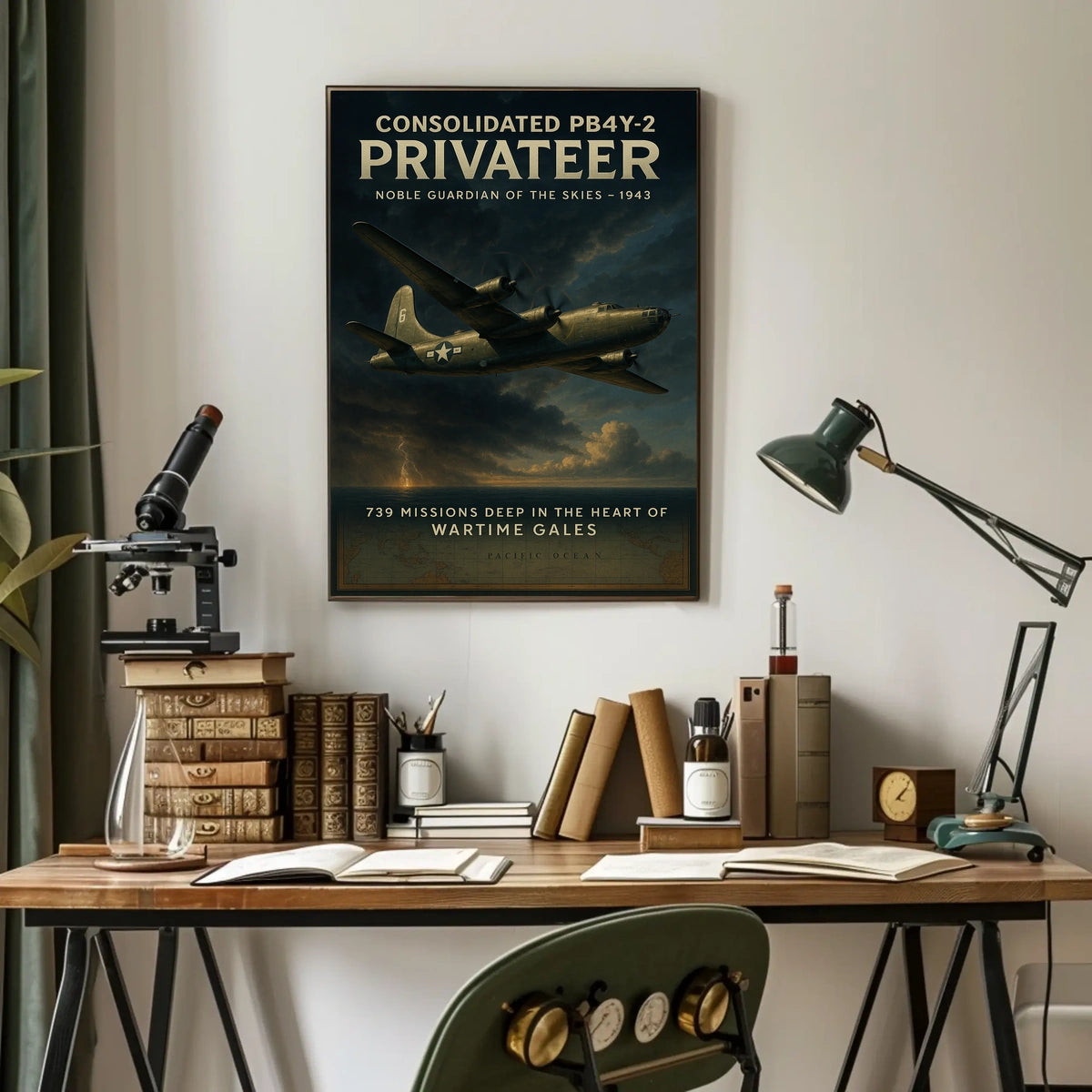 Consolidated PB4Y-2 Privateer WWII Aviation Poster