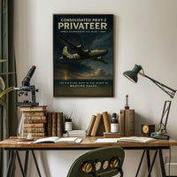 Consolidated PB4Y-2 Privateer WWII Aviation Poster