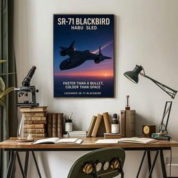 SR-71 Blackbird Vintage Aviation Cold War Military Poster