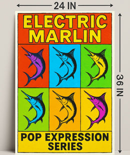 Electric Marlin Pop Expression Series Poster PosterGoat