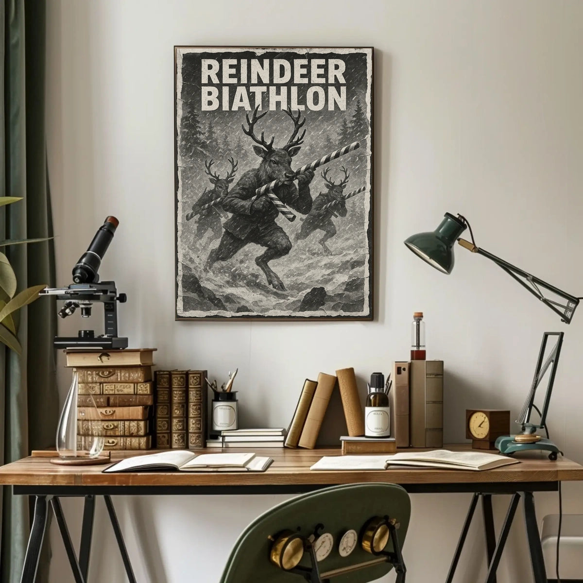Reindeer Biathlon Poster