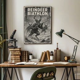 Reindeer Biathlon Poster