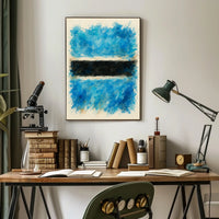 Abstract Expression In Blue And Black Poster
