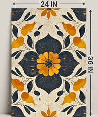 Elegant Abstract Floral Design: Artistic Poster