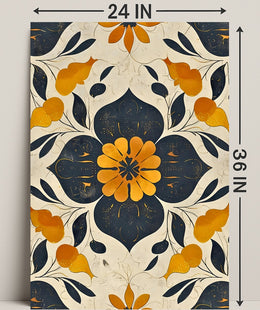 Elegant Abstract Floral Design: Artistic Poster