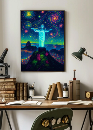 Christ the Redeemer Artistic Landscape Artistic Poster