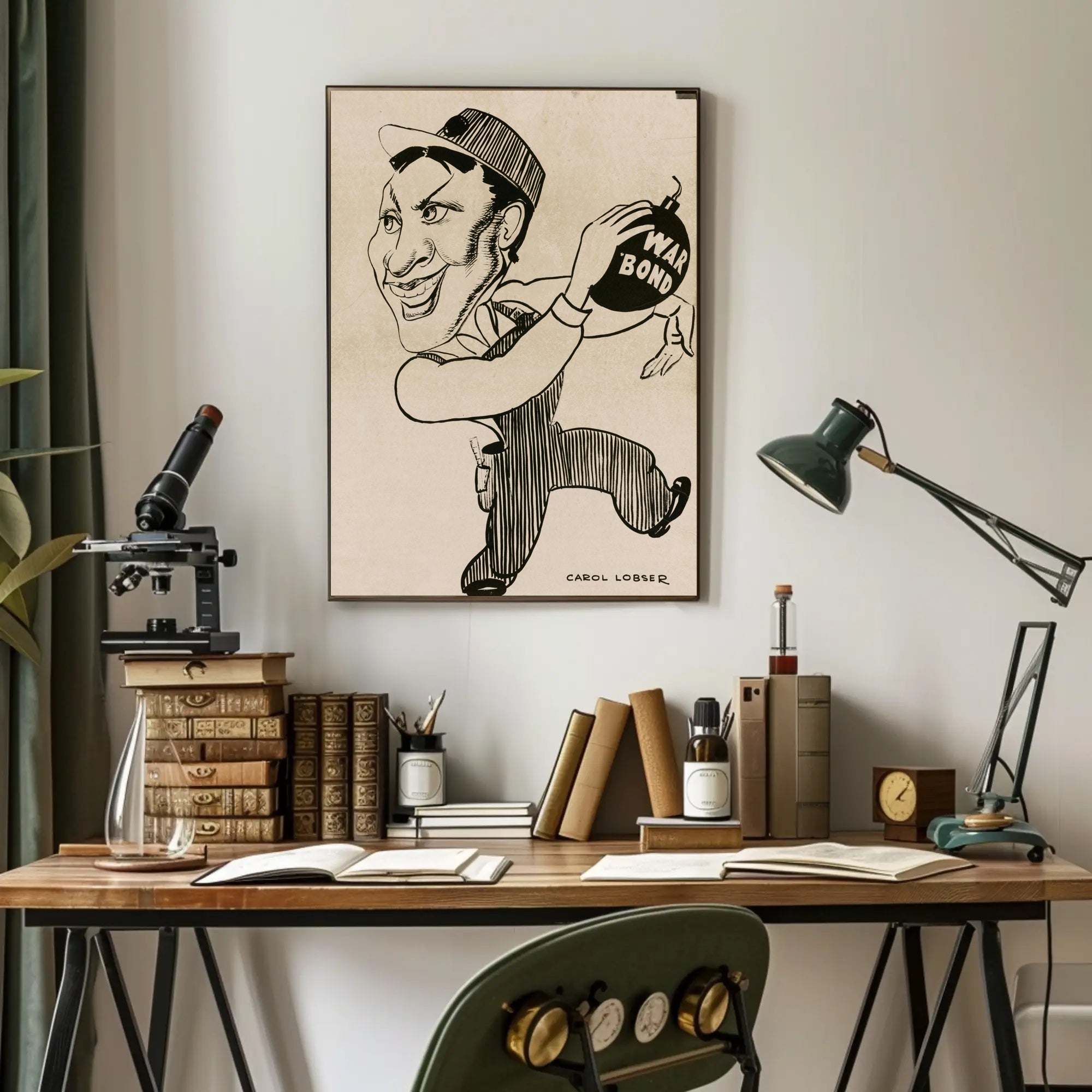War Bond Caricature Poster PosterGoat