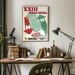 XXIII Mille Miglia Race Poster