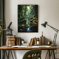 Serene Forest Scene, Nature's Tranquility National Park Poster