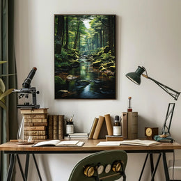 Serene Forest Scene, Nature's Tranquility National Park Poster