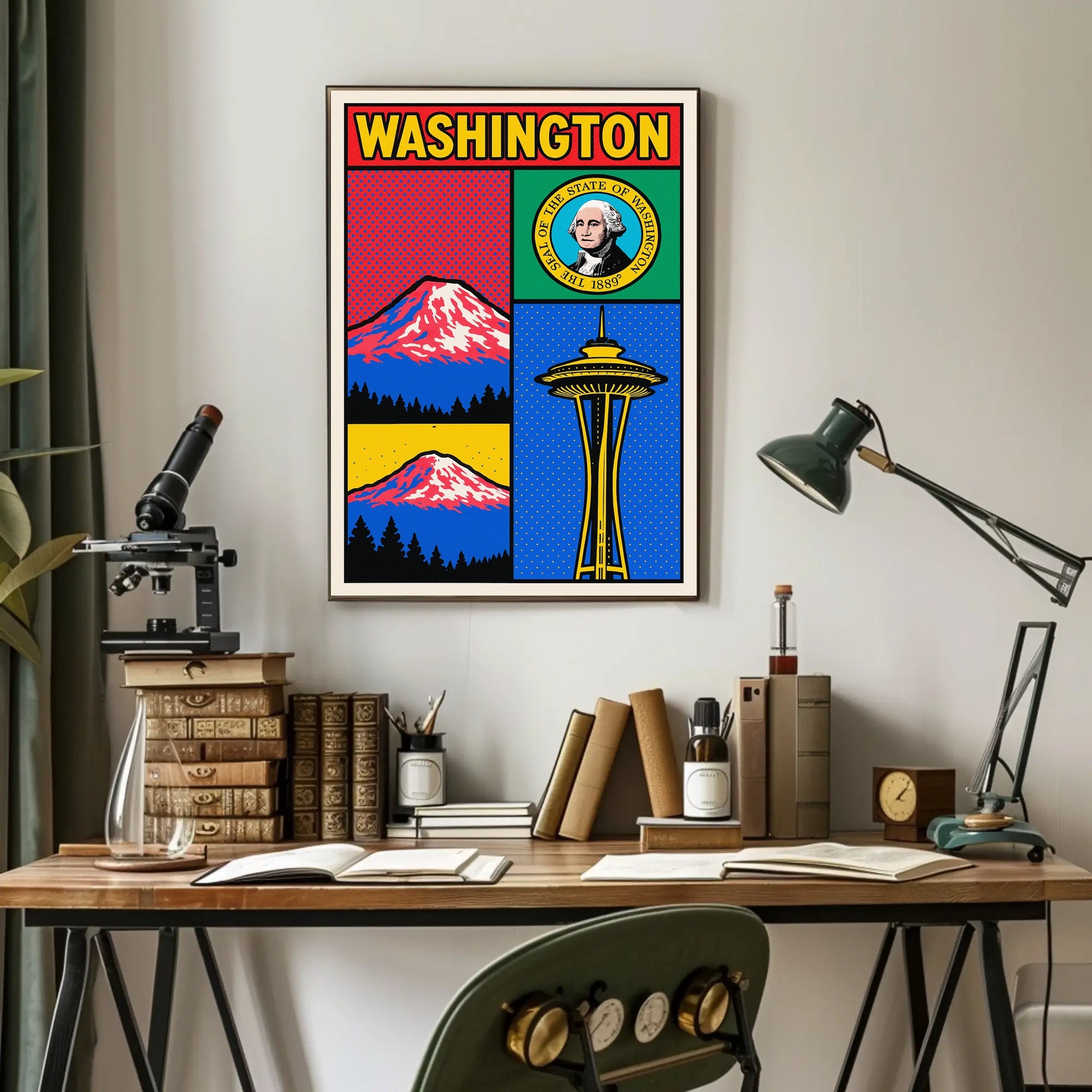 Washington Pop Art Poster PosterGoat