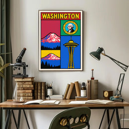 Washington Pop Art Poster PosterGoat