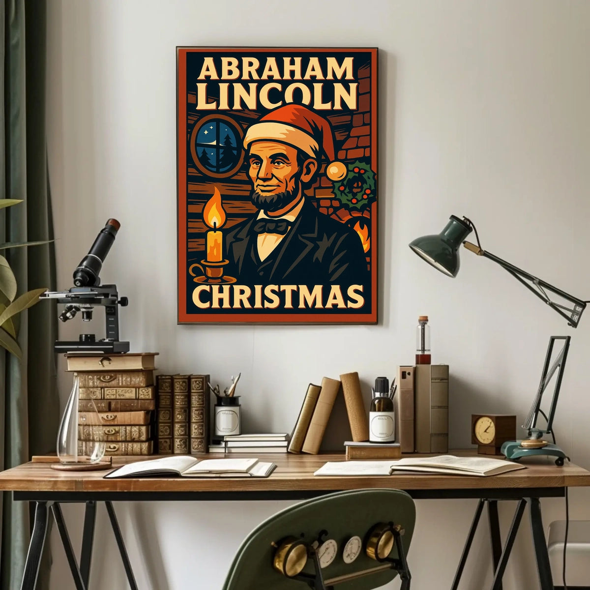Abraham Lincoln Christmas Poster