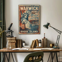 Warwick Rhode Island Vintage Travel Wanderlust Poster
