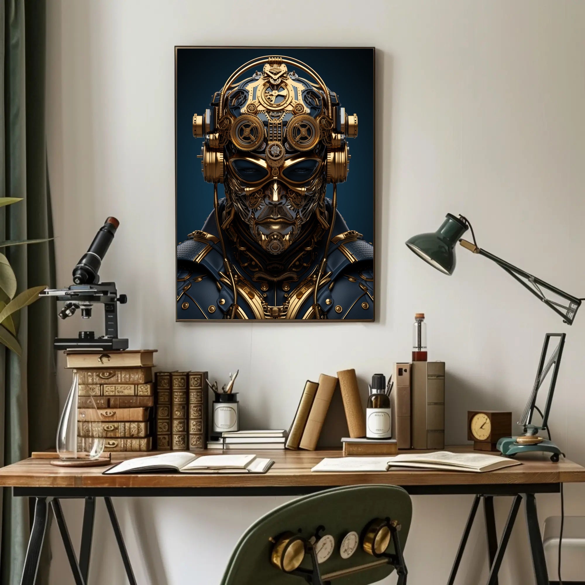 Steampunk Cyborg Poster PosterGoat