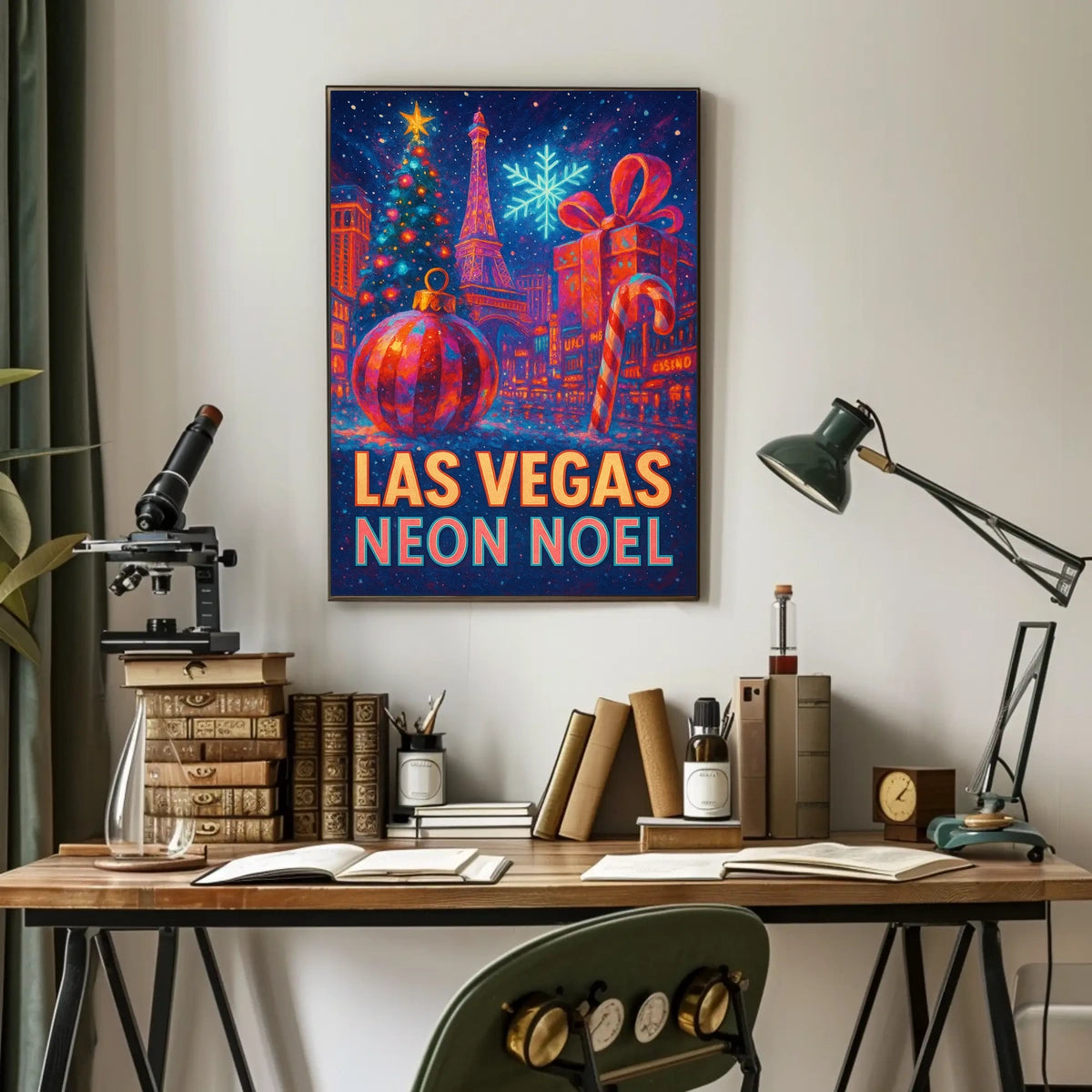 Las Vegas Neon Noel Poster