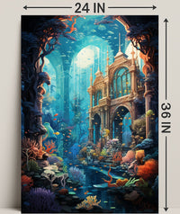 Enchanted Underwater Ruins Poster