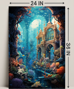 Enchanted Underwater Ruins Poster