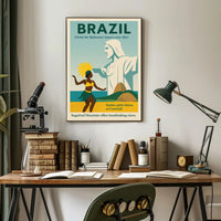 Discover Brazil Vintage Travel Poster Wall Art PosterGoat