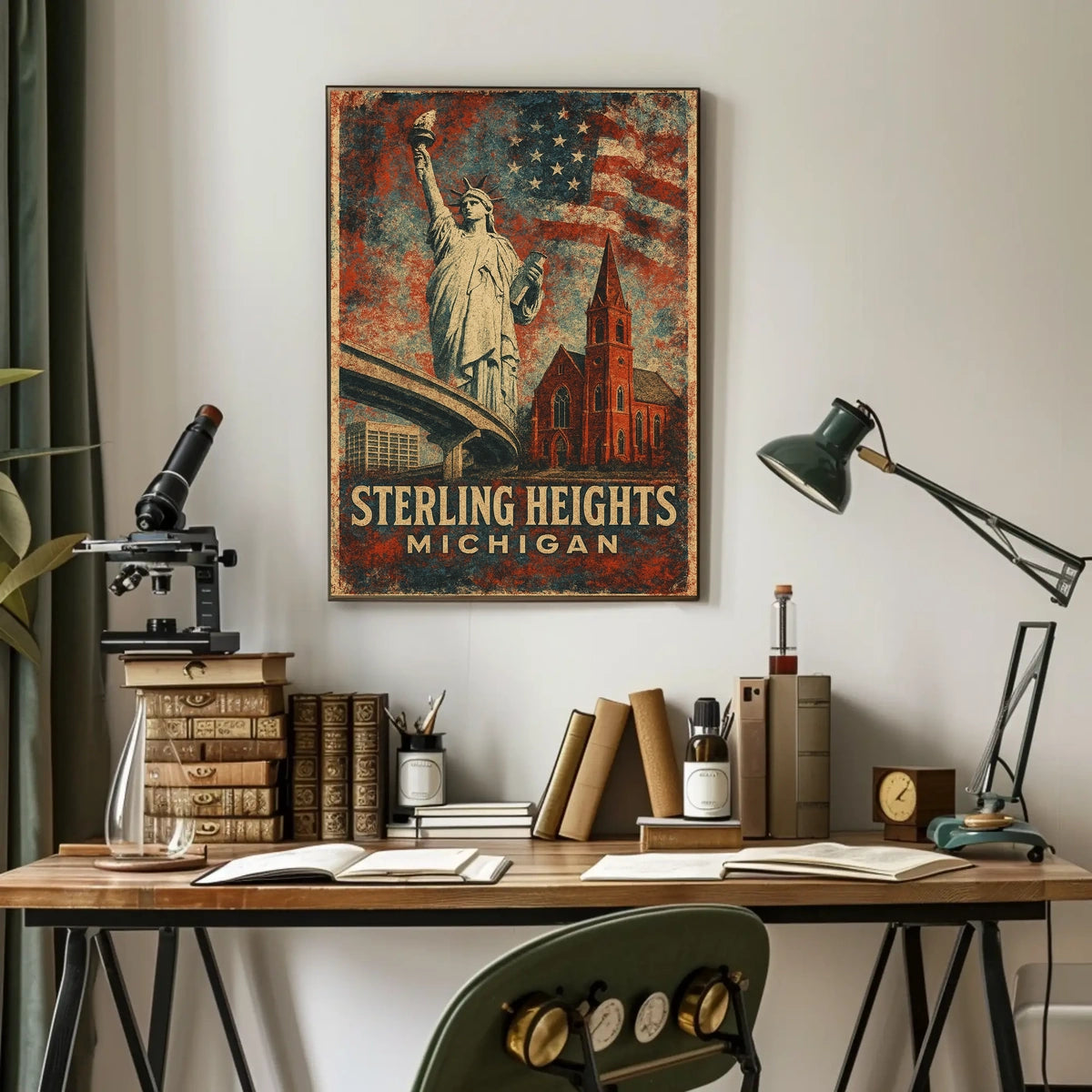 Sterling Heights, Michigan Iconic Poster