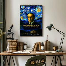 Woodrow Wilson 28th President of the United States Presidential Masterpiece Series Poster