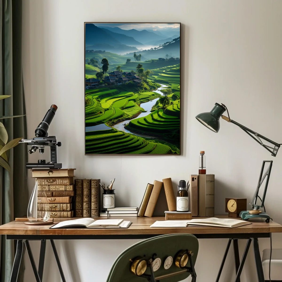 Serene Terraced Landscapes Poster