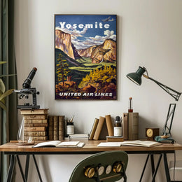 Yosemite Vintage Travel Poster Wall Art Print