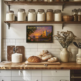 Baton Rouge Southern Charm Travel Poster
