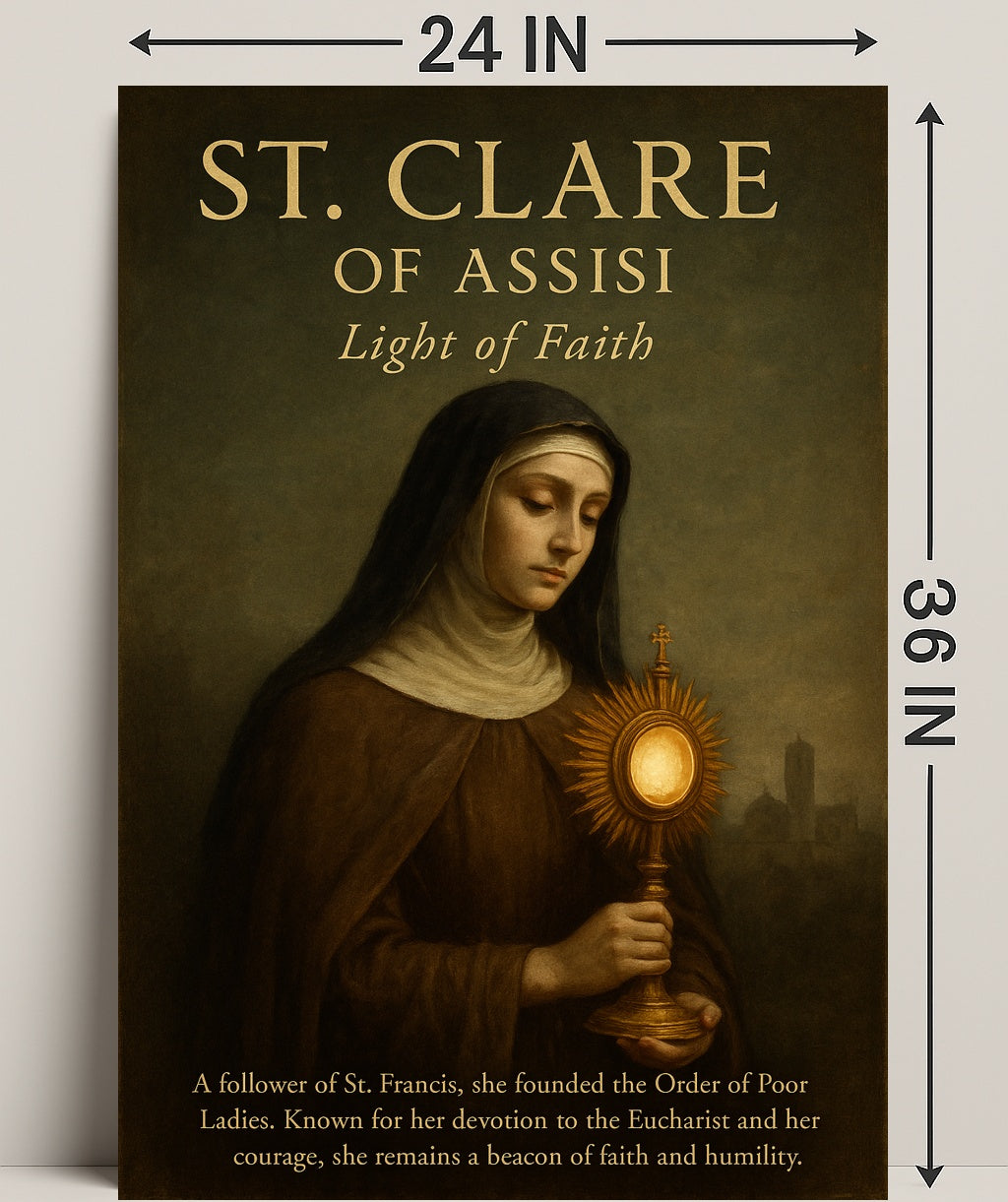 St. Clare Of Assisi Light Of Faith Poster