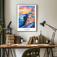 Santorini Sunset Poster