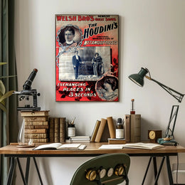 The Houdinis Vintage Magic Show Cultural or Heritage Poster
