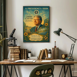 Jimmy Carter Civic Impact Presidential Artwork PosterGoat