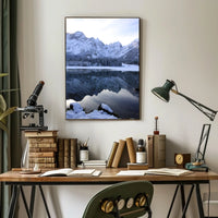 Serene Winter Lake Scene in National Park Poster